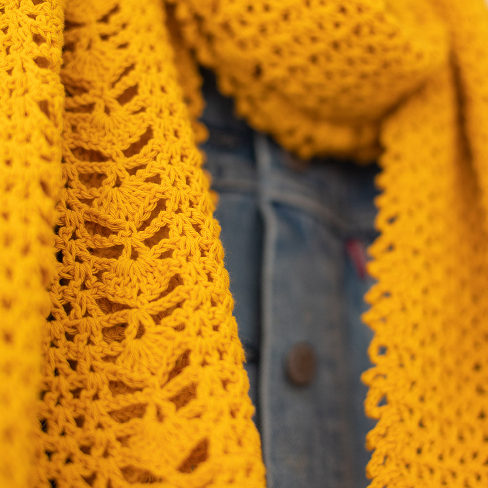 Sjaal — gemaakt met Haakpatroon Organic Cotton Sjaal