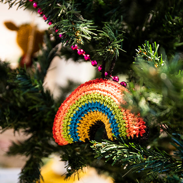 Haakpatroon Regenboog Kerstboomhanger (4)