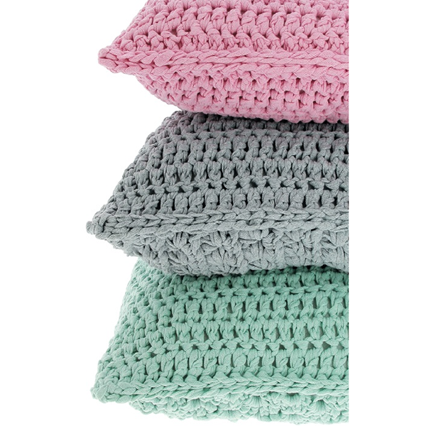 Pak cushion crochet pastel — gemaakt met Haakpatroon RibbonXL Kussen