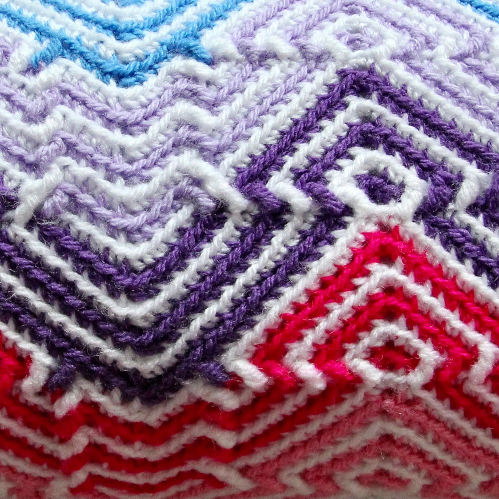 Haakpatroon Rolkussen Zigzag Mozaïek (2)