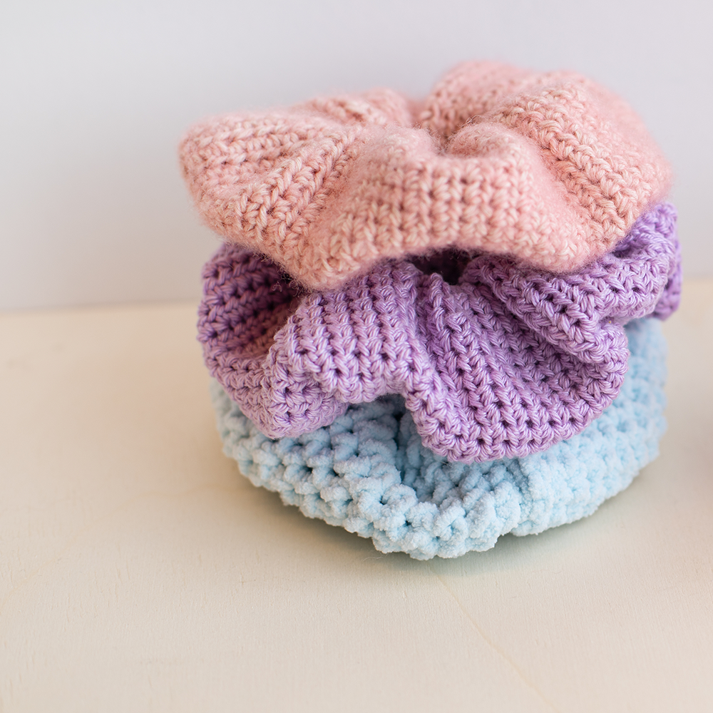 Scrunchies — gemaakt met Haakpatroon Scrunchie Must-Have (Digital)