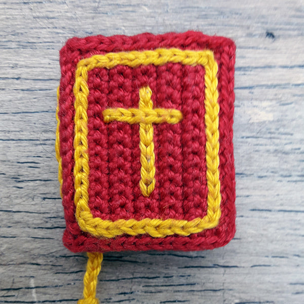 Detail — gemaakt met Haakpatroon Sint voor ieder kind