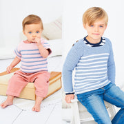 Haakpatroon Stylecraft Bambino DK No. 9608 Gestreepte top en trui