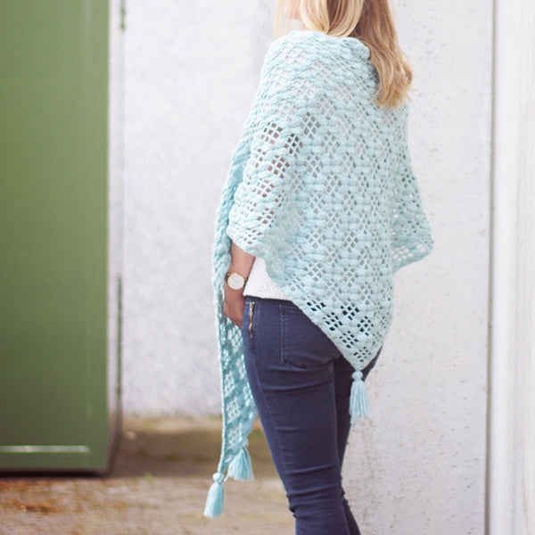Omslagdoek — gemaakt met Haakpatroon Stylecraft Omslagdoek