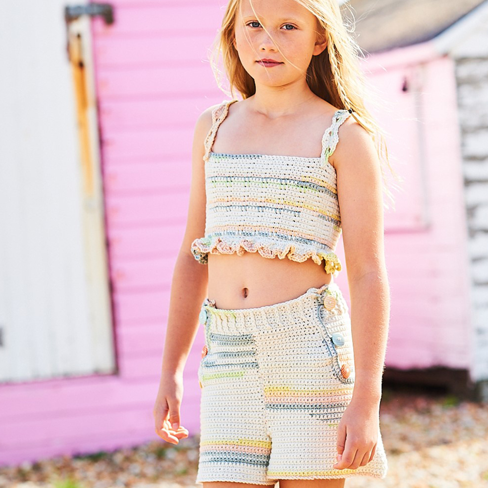 Top shorts — gemaakt met Haakpatroon Stylecraft Savannah Crochet Top & Shorts