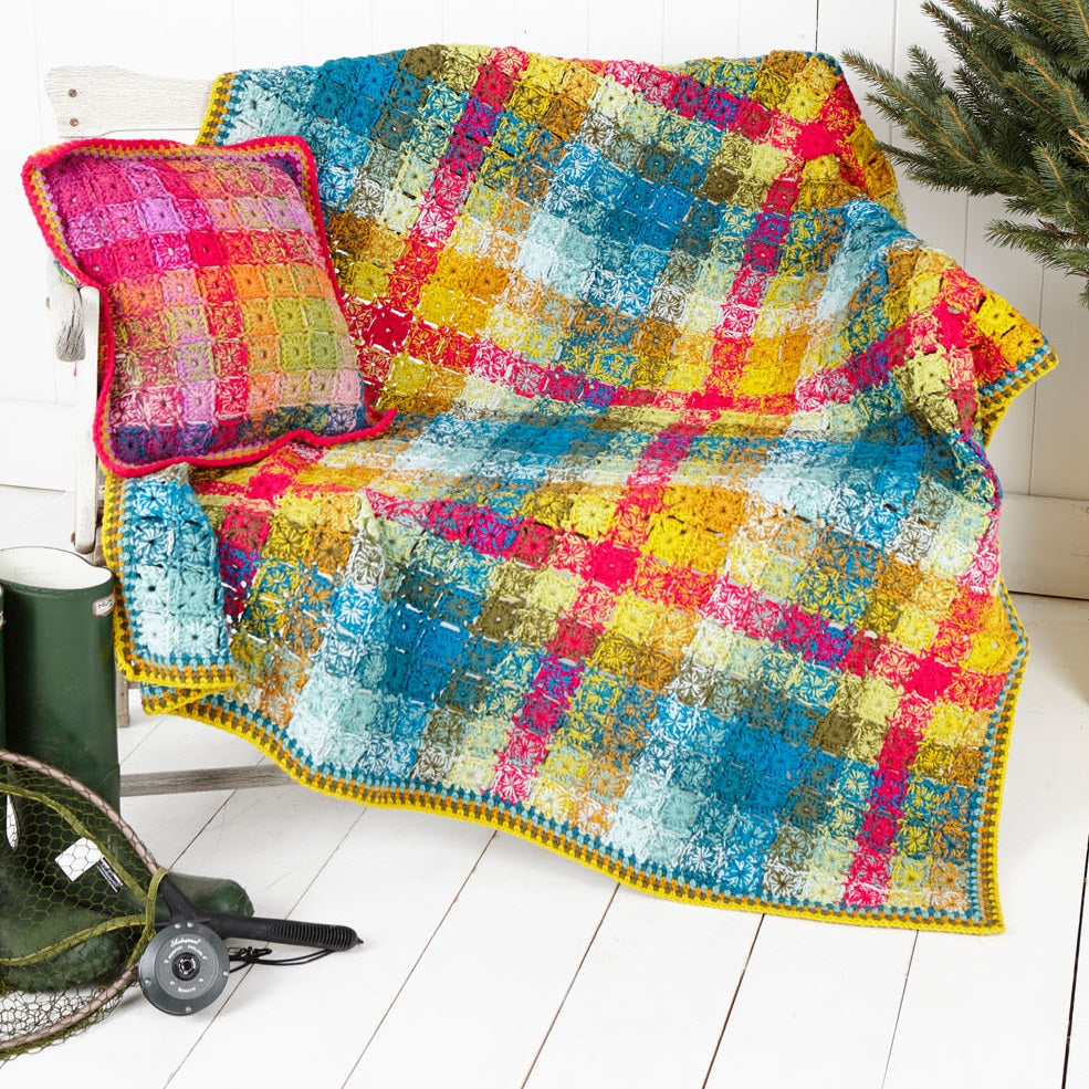Haakpatroon Stylecraft Special DK No. 9255 Deken en kussen