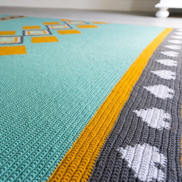 Hanny — gemaakt met Haakpatroon Vloerkleed Hanny