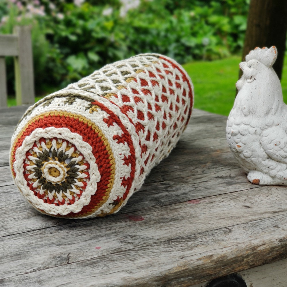 Bokeh — gemaakt met Haakpatroon Walk in the Woods Pillow