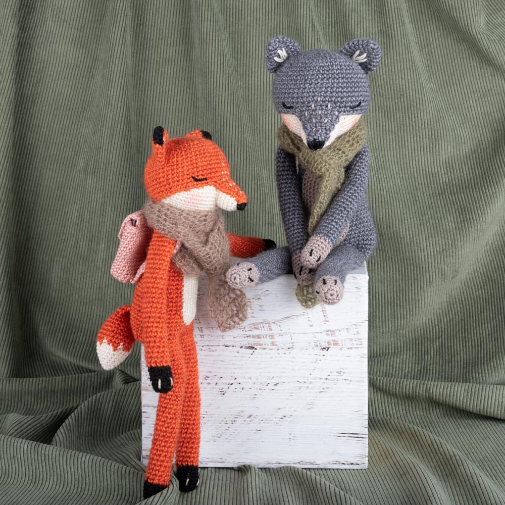 William wolf faye fox — gemaakt met Haakpatroon Yarn and Colors Faye Fox / William Wolf (2)