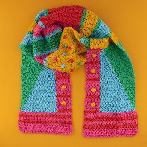 Haakpatroon Yarn and Colors Graphic Scarf (5)