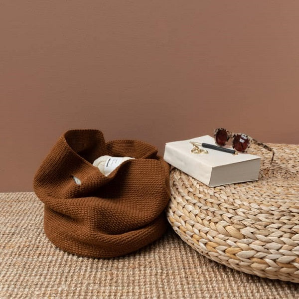 Slouchy pouch satay — gemaakt met Haakpatroon Yarn and Colors Slouchy Pouch