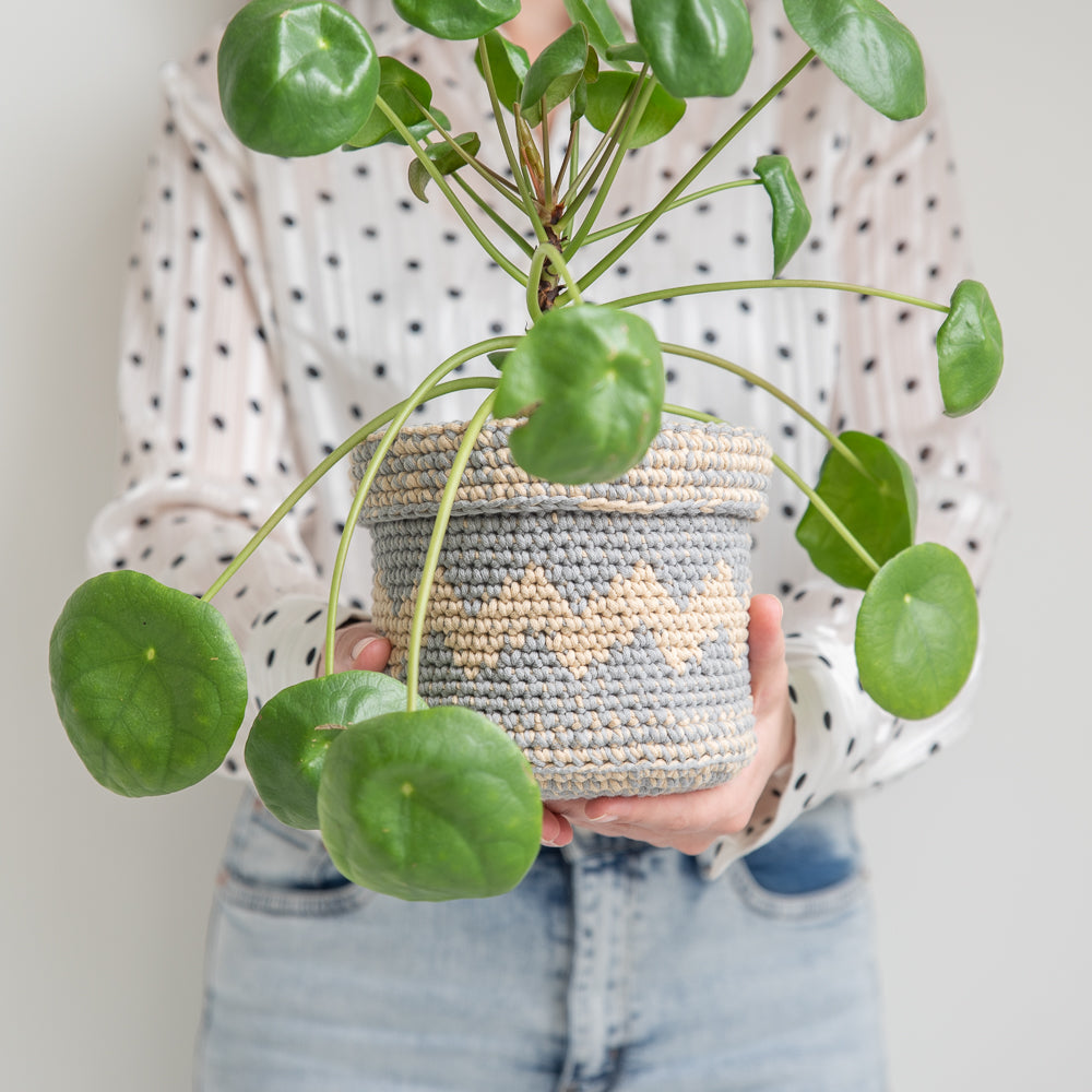 Basic plant baskets — gemaakt met Haakpatroon Yarn and Colors Zen at Home