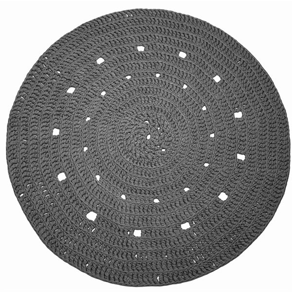 Pak crochet rug zpagetti anthracite — gemaakt met Haakpatroon Zpagetti Rond Vloerkleed