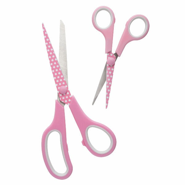 Hemline Set Stoffenschaar (21cm) & Borduurschaar (13,5cm) Pink - detailfoto van de schaar