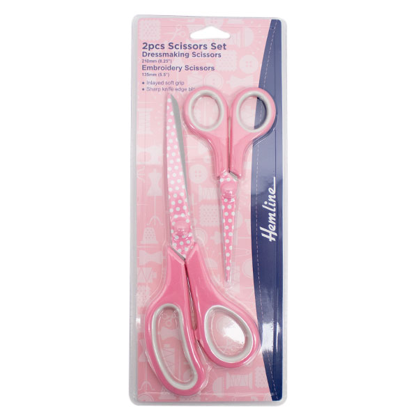 Hemline Set Stoffenschaar (21cm) & Borduurschaar (13,5cm) Pink - extra productfoto 4