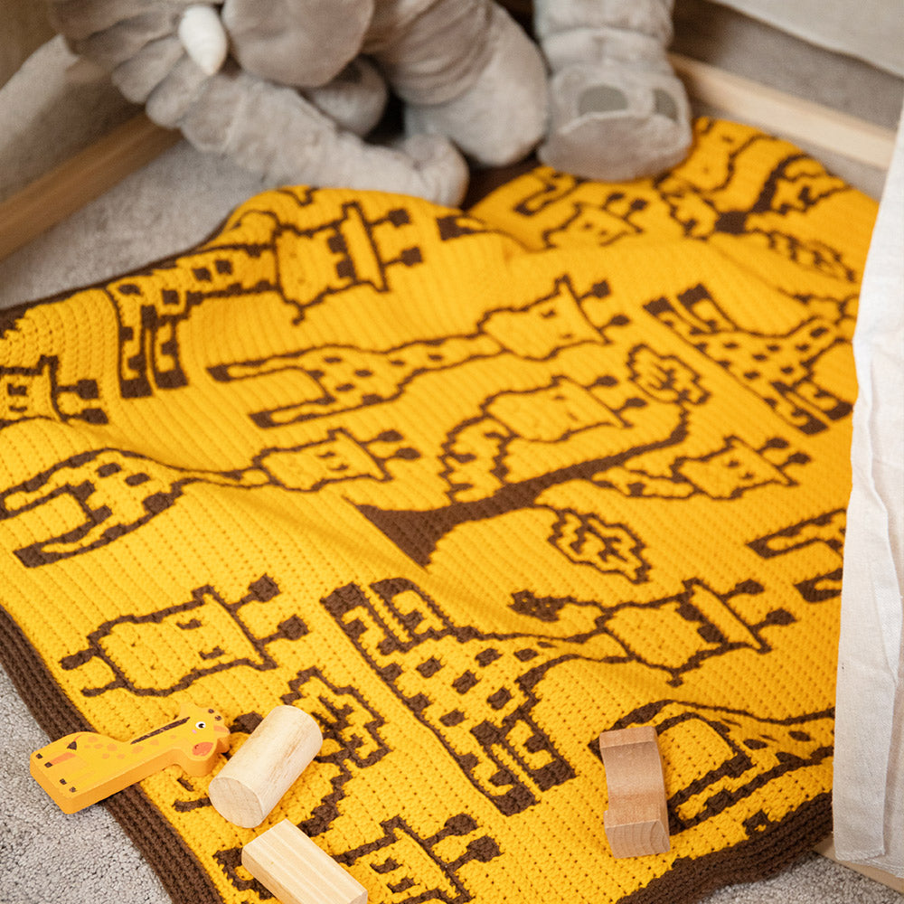 Giraffe — gemaakt met High & Mighty Babydeken Garen & Haakpakket (4)