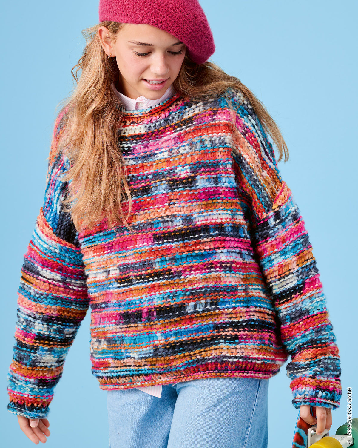 Lana Grossa Kids Nr. 15 model 14 - trui met Crazy - sfeerfoto 1