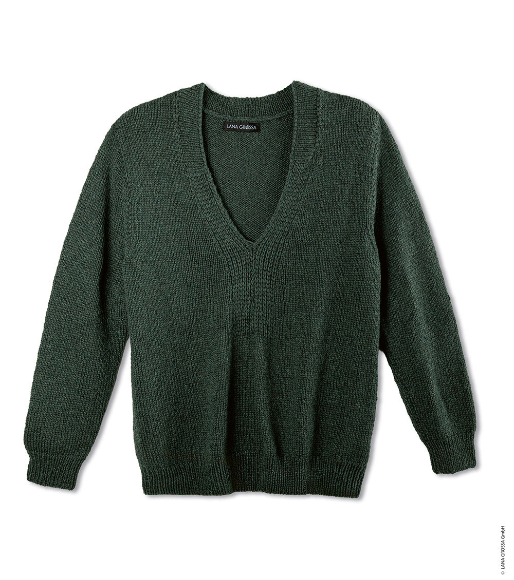 Productfoto van trui gemaakt met Lana Grossa Cool Merino - Classici 31 model 12 - Lana Grossa Cool Merino Uni 041 Pastelroze