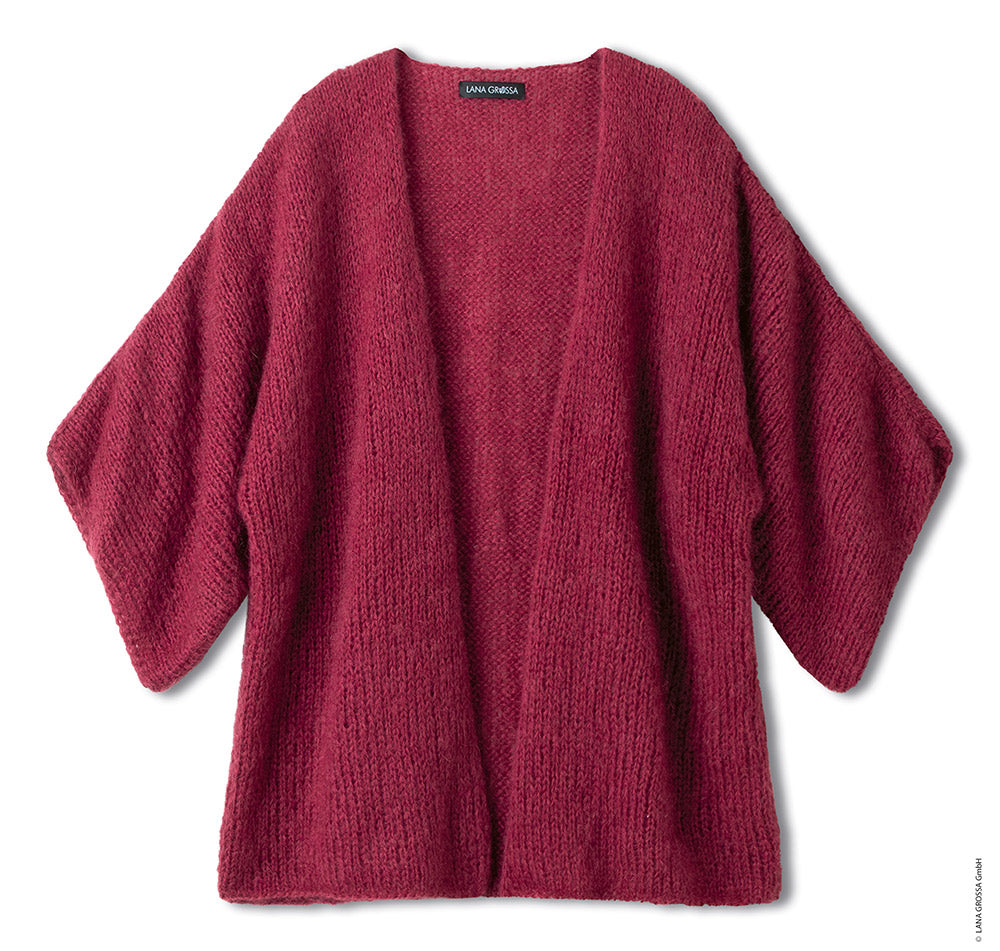Productfoto van cardigan gemaakt met Lana Grossa Filo di Gio - Classici 31 model 24 - Lana Grossa Filo Di Gio 001 Crème