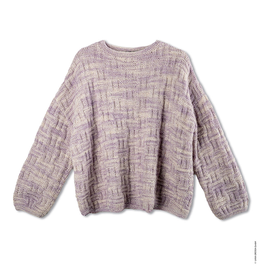 Productfoto van trui gemaakt met Lana Grossa Pelo Cashmere - Classici 31 model 05 - Lana Grossa Pelo Cashmere 002 Gebroken wit/Beige