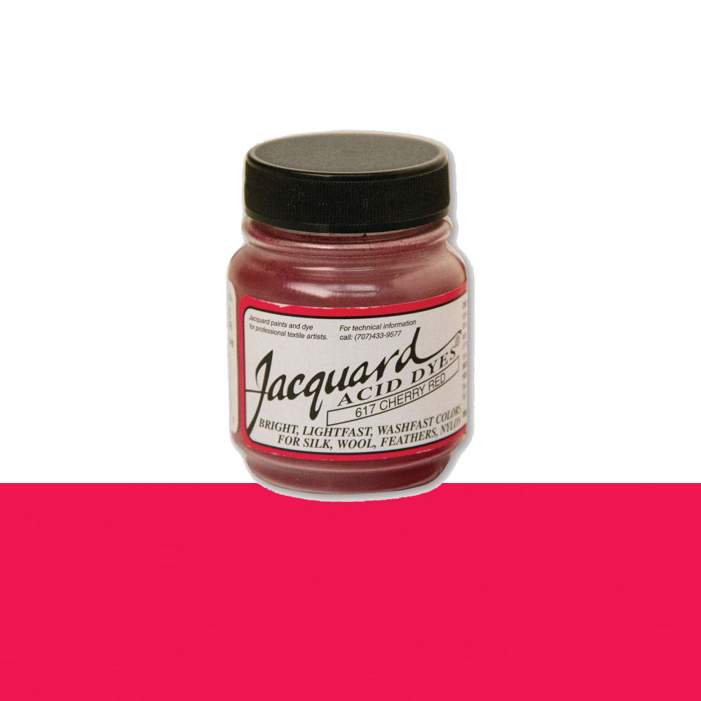 Jacquard Wolverf 617 Cherry Red - potje geconcentreerde Acid Dye wolverf in kleur 617 Cherry Red