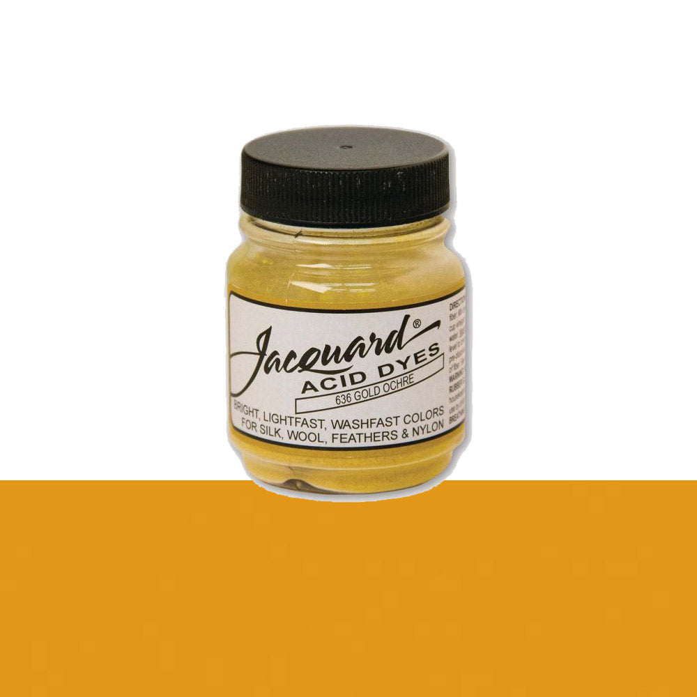 Jacquard Wolverf 636 Gold Ochre - potje geconcentreerde Acid Dye wolverf in kleur 636 Gold Ochre