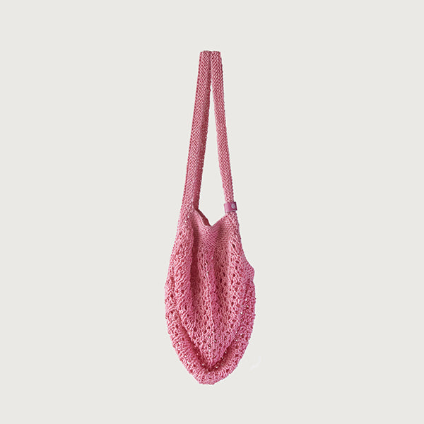 Roze brei leeg — gemaakt met Joly Bag Breipakket