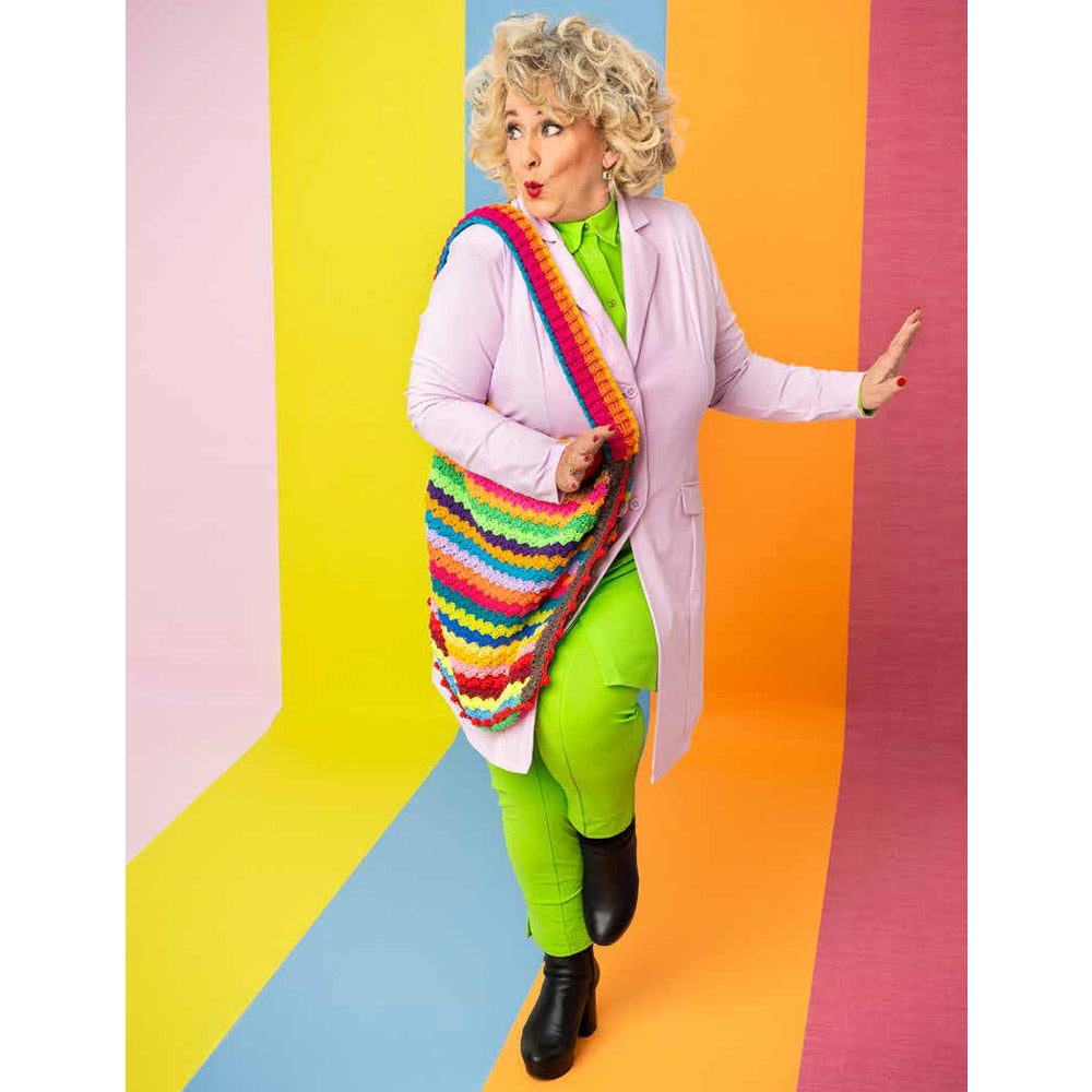 Karin Bloemen Tas met gekleurde strepen Garenpakket