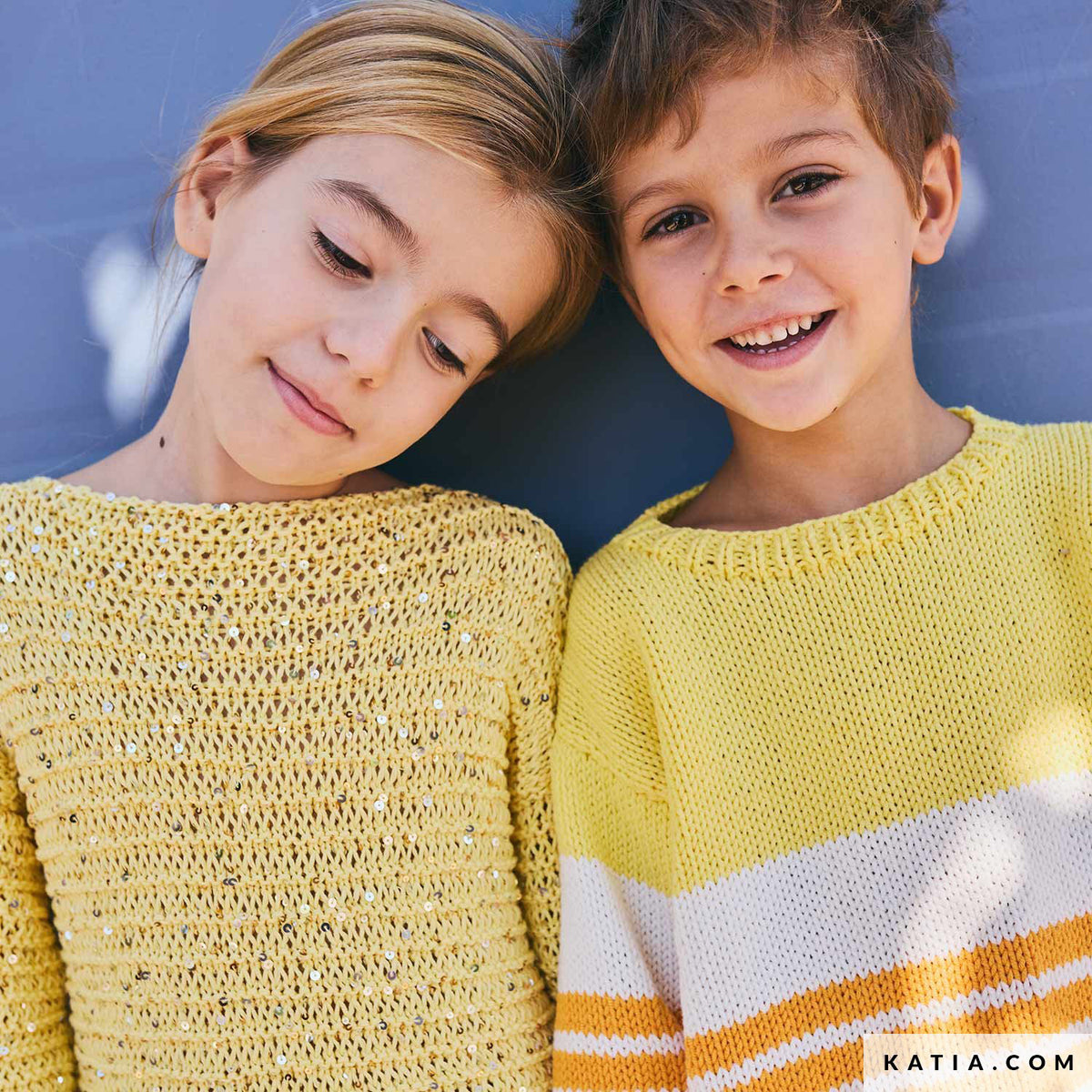 Katia Alabama 009 Zeer licht beige - Patroon breien haken kinderen trui lente zomer katia — gemaakt met Katia Alabama (2)