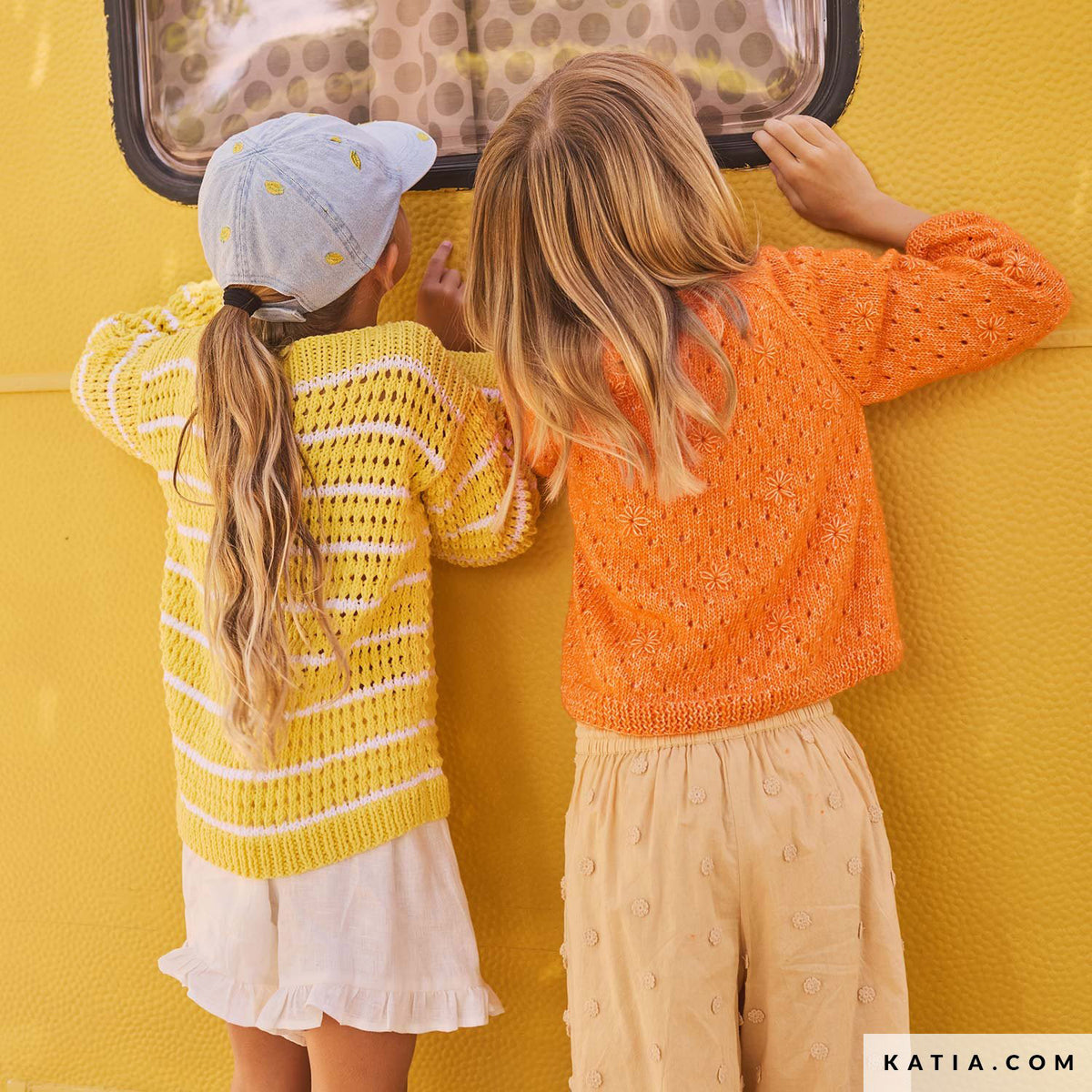 Katia Alabama 009 Zeer licht beige - Patroon breien haken kinderen trui lente zomer katia — gemaakt met Katia Alabama (12)