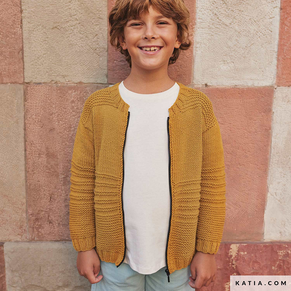 Katia Alabama 012 Donker grijs - Patroon breien haken kinderen jas lente zomer katia — gemaakt met Katia Alabama (3)