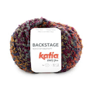Katia Backstage 205 Blauw-Bordeauxrood-Oker