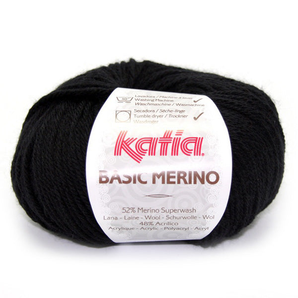 Katia Basic Merino 002 Zwart