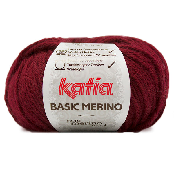 Katia Basic Merino 023 Donker bordeaux rood