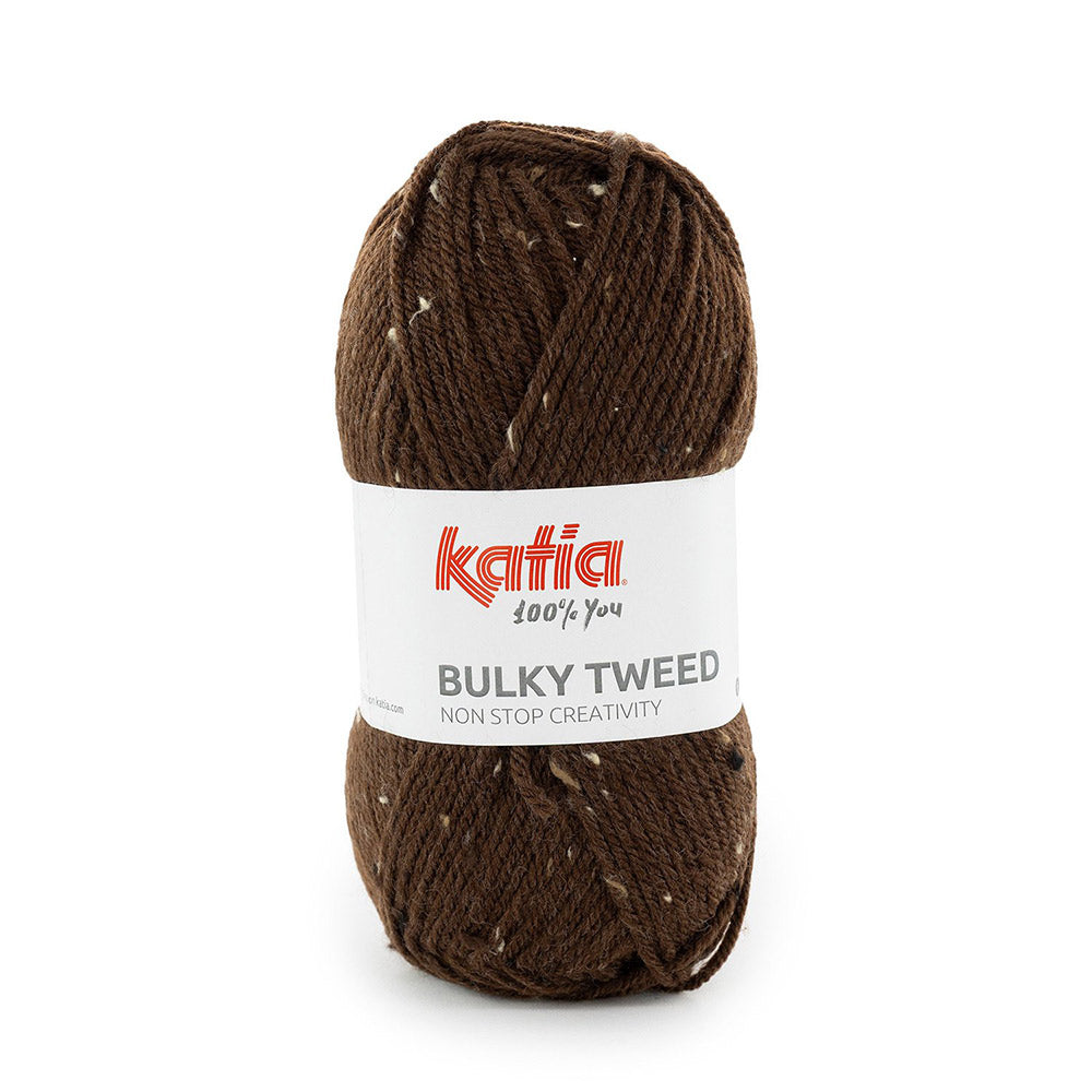 Katia Bulky Tweed 223 Chocolade bruin
