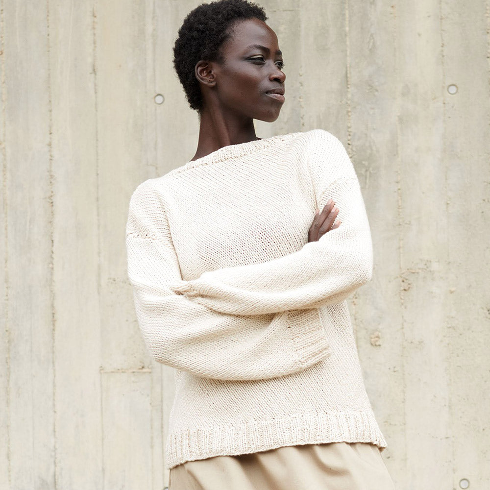 Katia Calma 59 Licht Beige - Patroon breien haken dames trui lente zomer katia — gemaakt met Katia Calma (9)