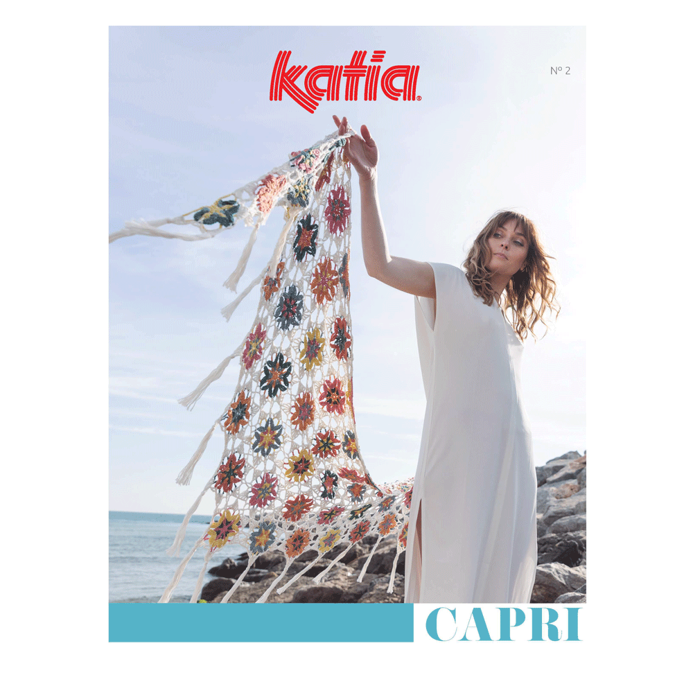 Katia capri — gemaakt met Katia Capri 82199 Rozeachtig Wit