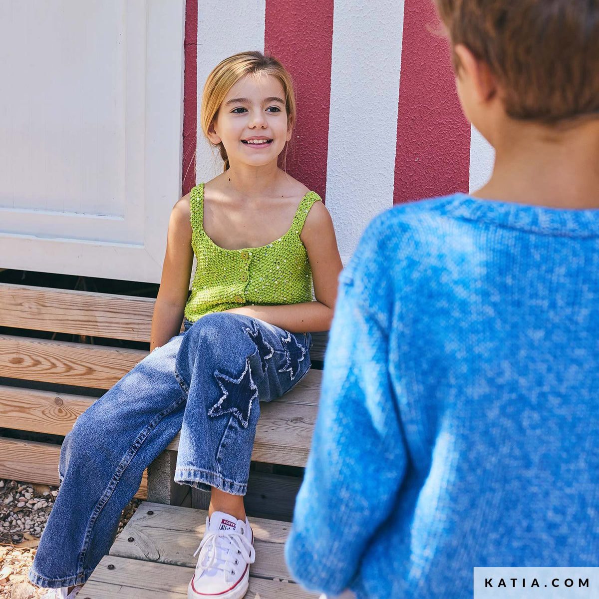 Katia Cleopatra 065 Beige - Patroon breien haken kinderen topje lente zomer katia — gemaakt met Katia Cleopatra (4)