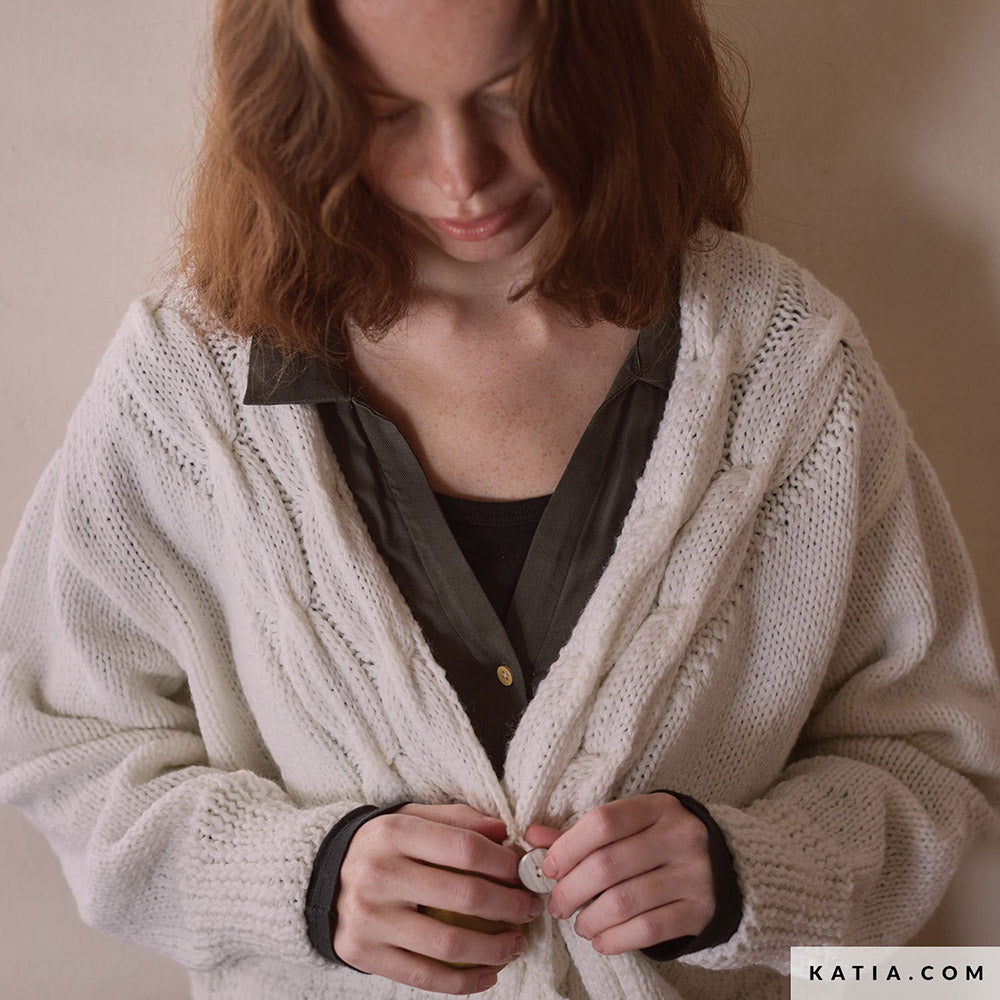 Patroon breien haken dames jas herfst winter katia — gemaakt met Katia Concept 100% Wool Textures Herfst-Winter 2025-2026 (4)