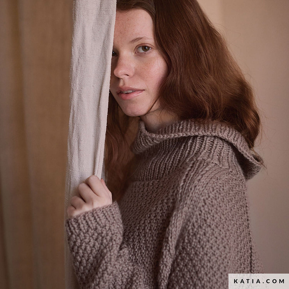 Patroon breien haken dames trui herfst winter katia — gemaakt met Katia Concept 100% Wool Textures Herfst-Winter 2025-2026 (48)