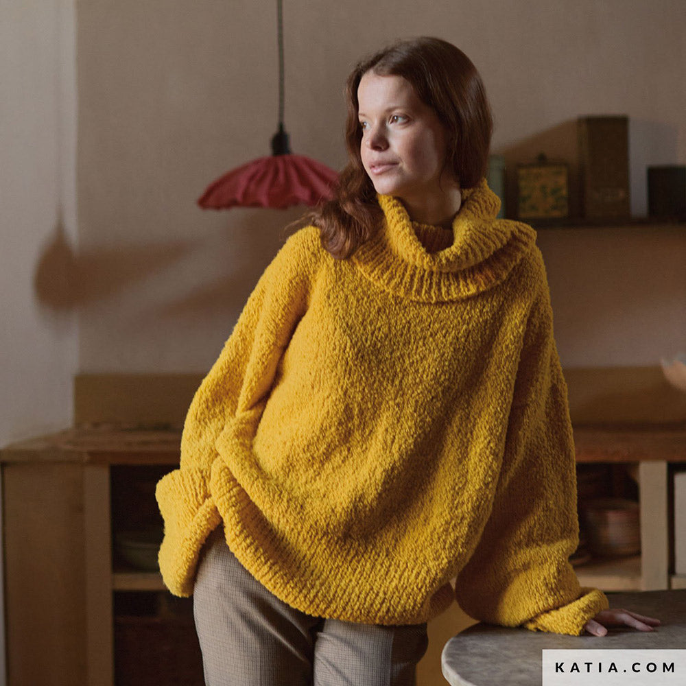 Patroon breien haken dames trui herfst winter katia — gemaakt met Katia Concept 100% Wool Textures Herfst-Winter 2025-2026 (17)