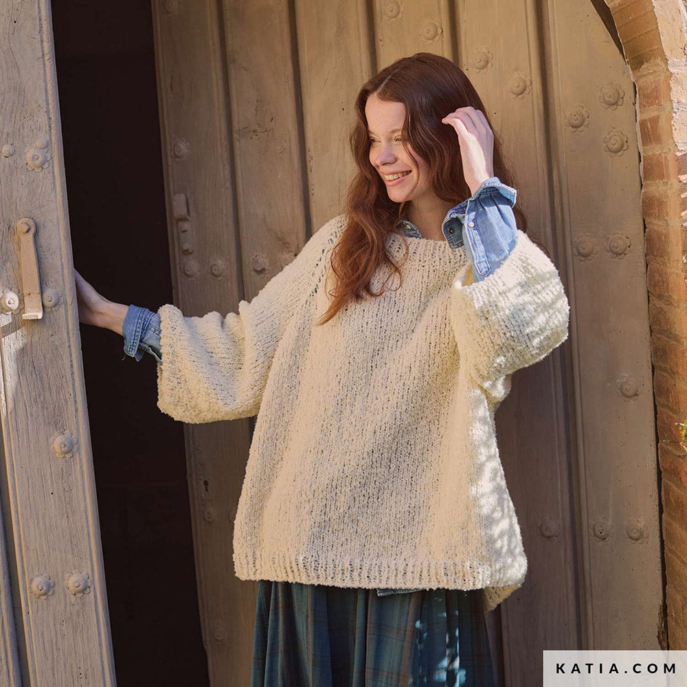 Patroon breien haken dames trui herfst winter katia — gemaakt met Katia Concept 100% Wool Textures Herfst-Winter 2025-2026 (29)