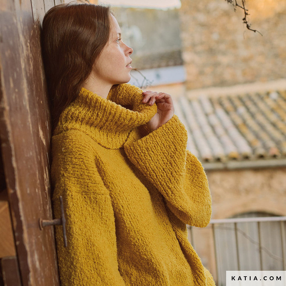 Patroon breien haken dames trui herfst winter katia — gemaakt met Katia Concept 100% Wool Textures Herfst-Winter 2025-2026 (15)