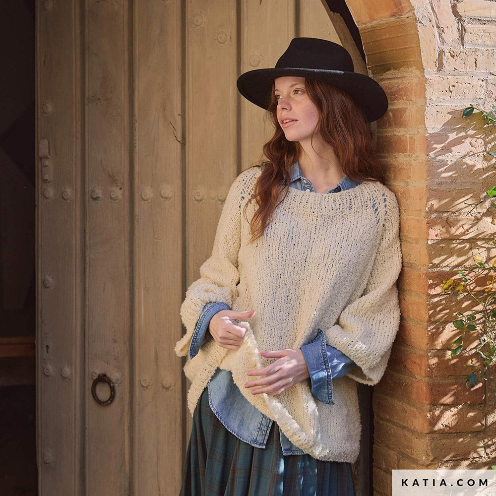 Patroon breien haken dames trui herfst winter katia — gemaakt met Katia Concept 100% Wool Textures Herfst-Winter 2025-2026 (24)