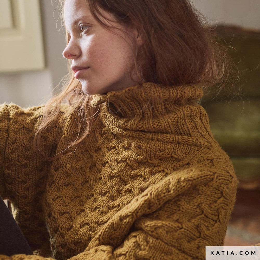 Patroon breien haken dames trui herfst winter katia — gemaakt met Katia Concept 100% Wool Textures Herfst-Winter 2025-2026 (3)