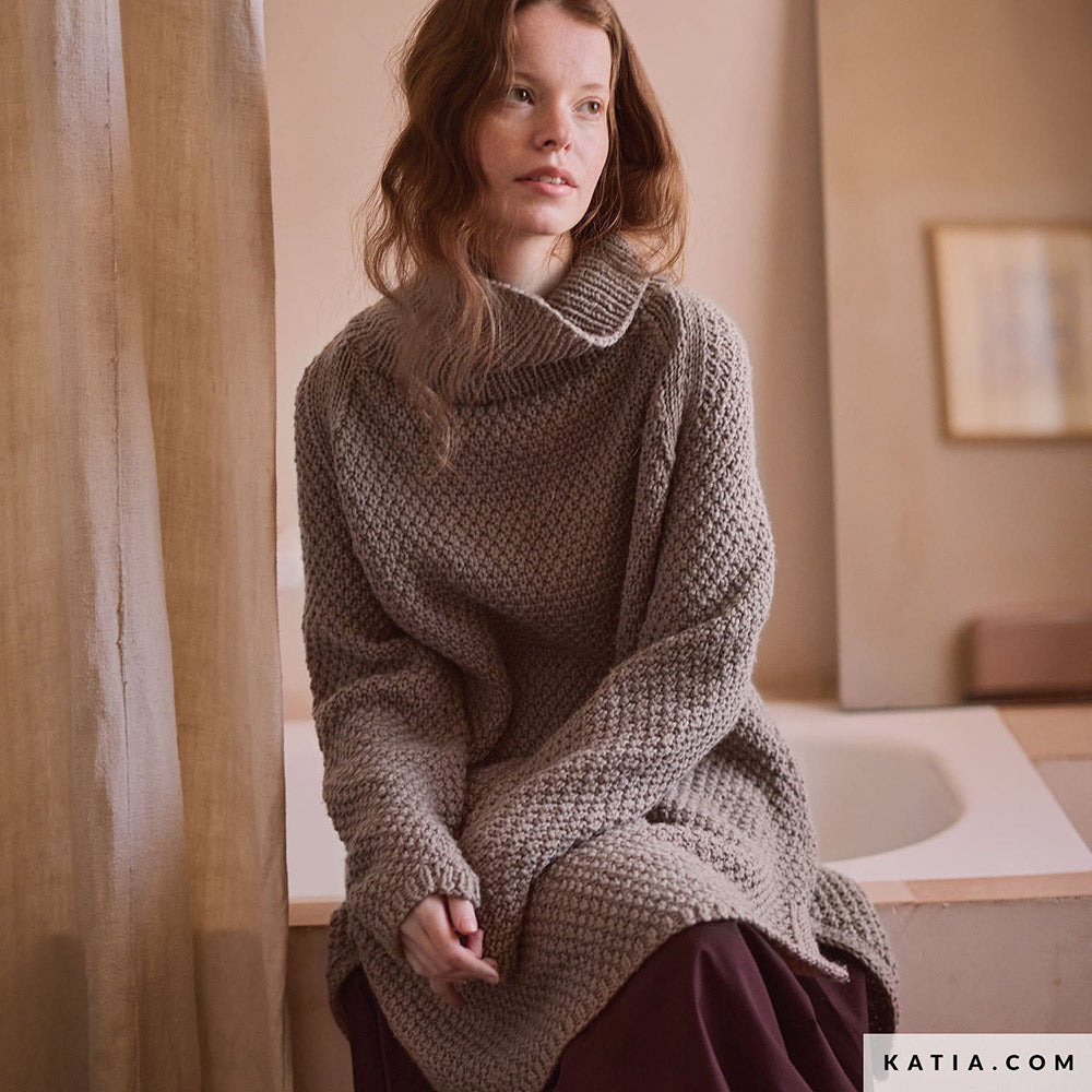 Patroon breien haken dames trui herfst winter katia — gemaakt met Katia Concept 100% Wool Textures Herfst-Winter 2025-2026 (45)