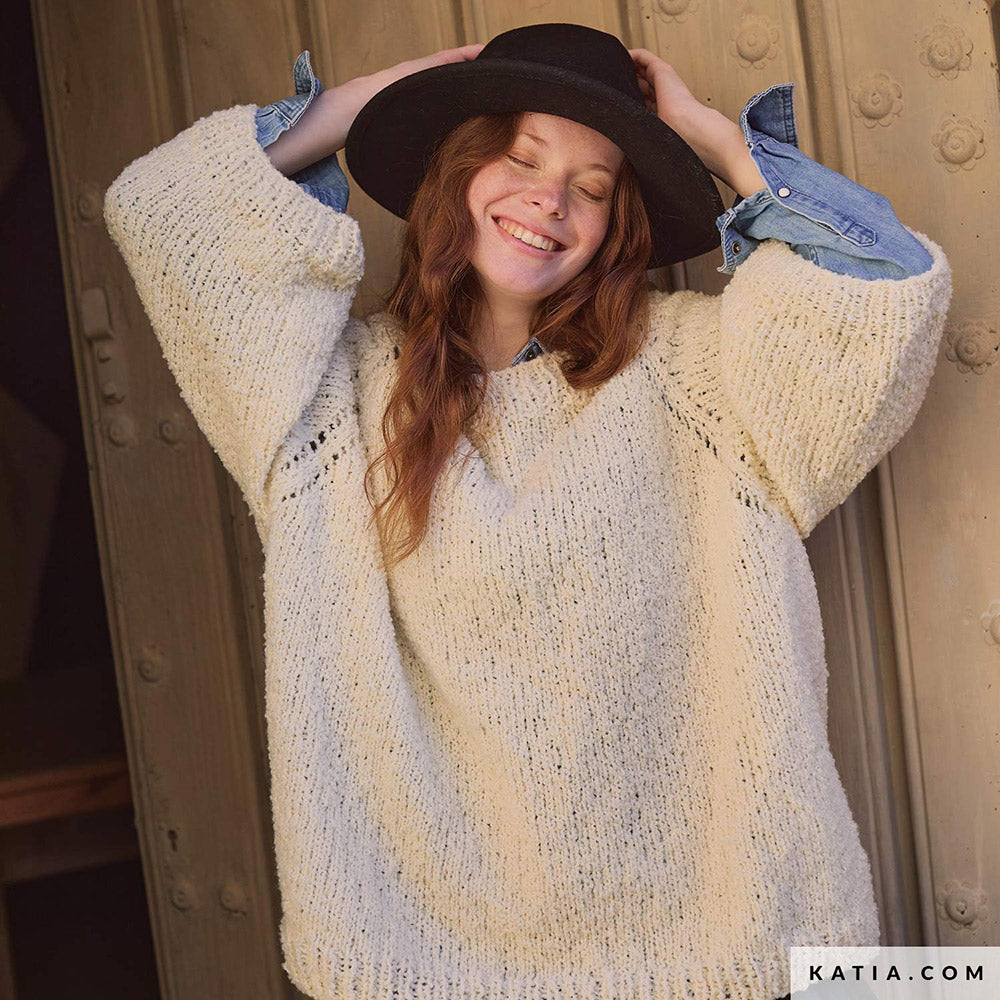 Patroon breien haken dames trui herfst winter katia — gemaakt met Katia Concept 100% Wool Textures Herfst-Winter 2025-2026 (25)
