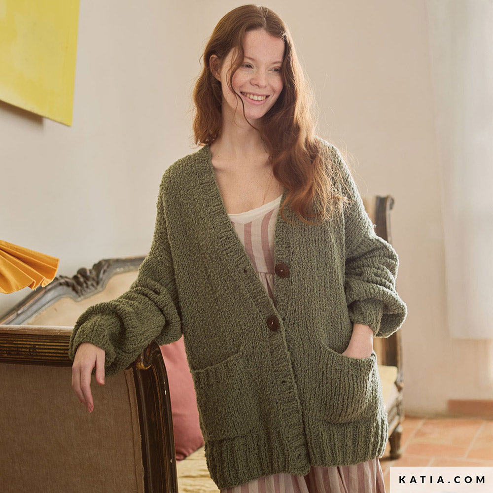 Patroon breien haken dames jas herfst winter katia — gemaakt met Katia Concept 100% Wool Textures Herfst-Winter 2025-2026 (19)