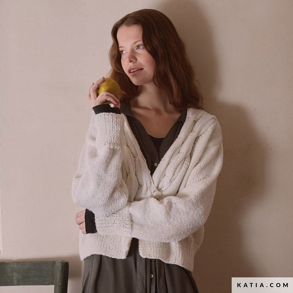 Patroon breien haken dames jas herfst winter katia — gemaakt met Katia Concept 100% Wool Textures Herfst-Winter 2025-2026 (7)