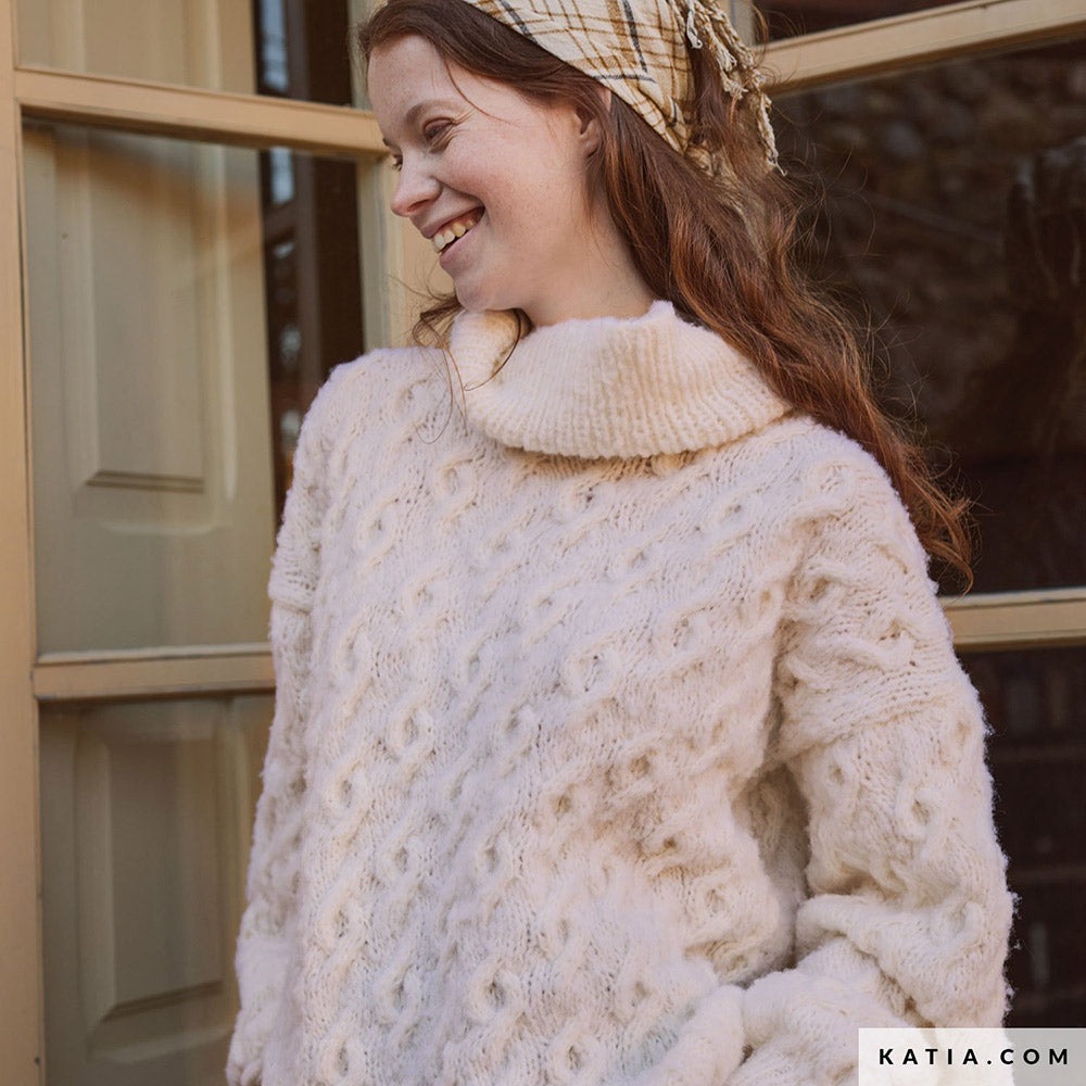 Patroon breien haken dames trui herfst winter katia — gemaakt met Katia Concept 100% Wool Textures Herfst-Winter 2025-2026 (36)